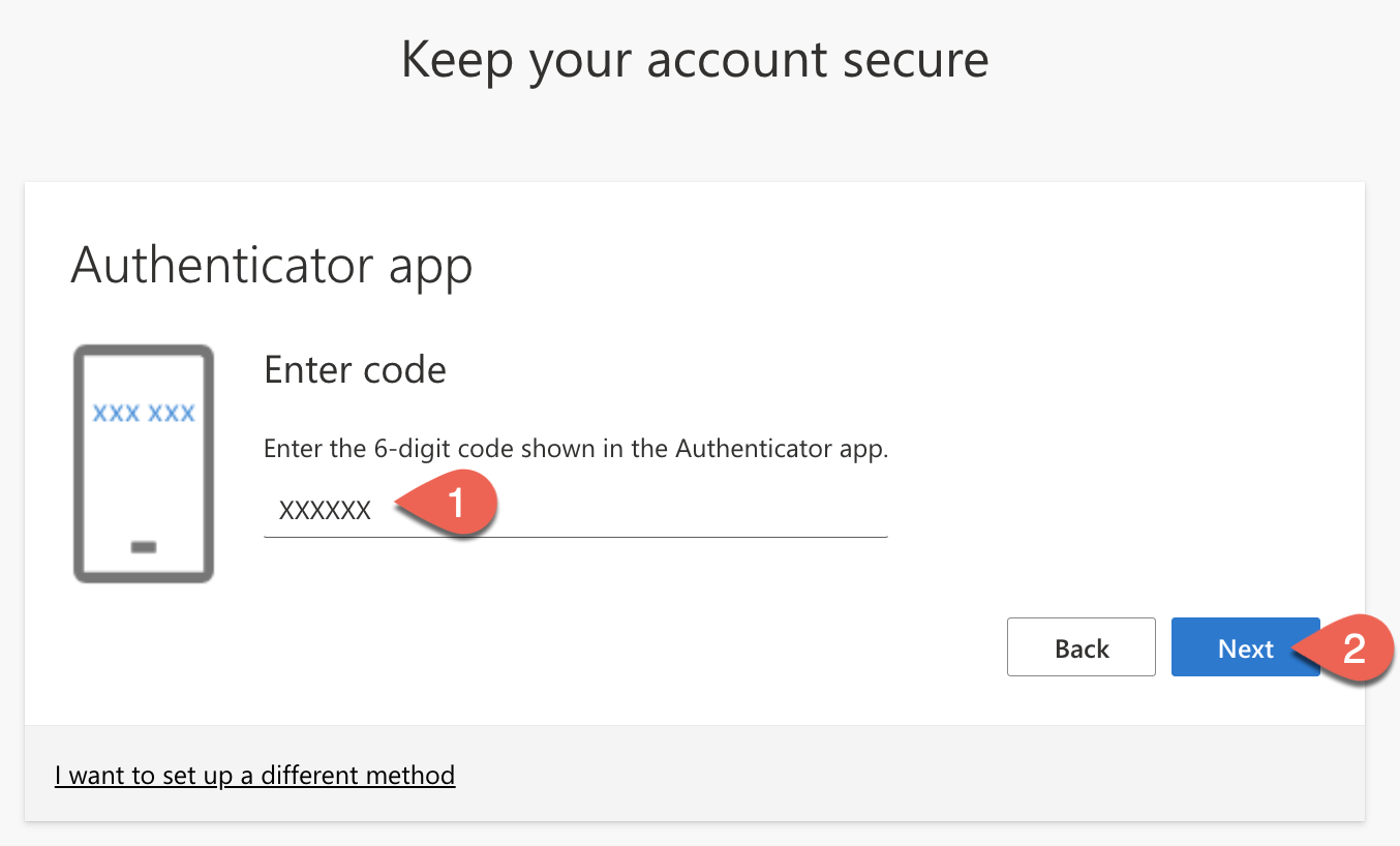 Azure MFA enter code