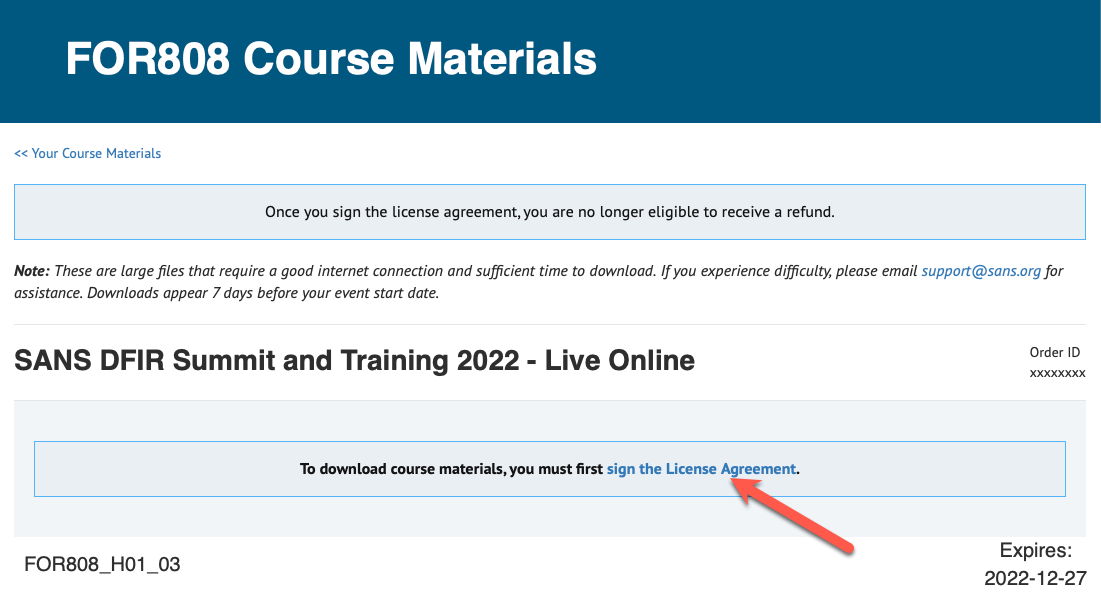 Sign License Agreement link Sign License Agreement link