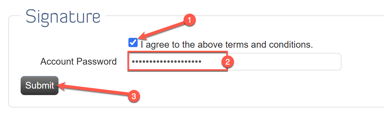 Submitting signed license agreement Submitting signed license agreement