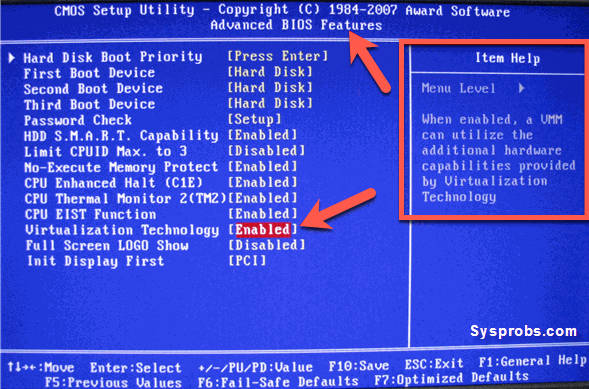 Award BIOS menu